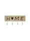 Ankor Wall Hanger Home Wooden 4 Hooks Beige 40x4x19cm