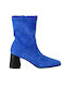 IQ Shoes Γυναικεία Μποτάκια με Μεσαίο Τακούνι Μπλε
