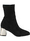 Wildleder Stiefeletten Damen Schwarz
