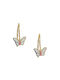 Mertzios.gr Gold Pendants Kids Earrings Butterflies 14K