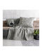 Rythmos Vilano Ριχτάρι Πολυθρόνας Δύο 'Οψεων Chenille 160x180εκ. Γκρί Ανοιχτό 117-191-2288