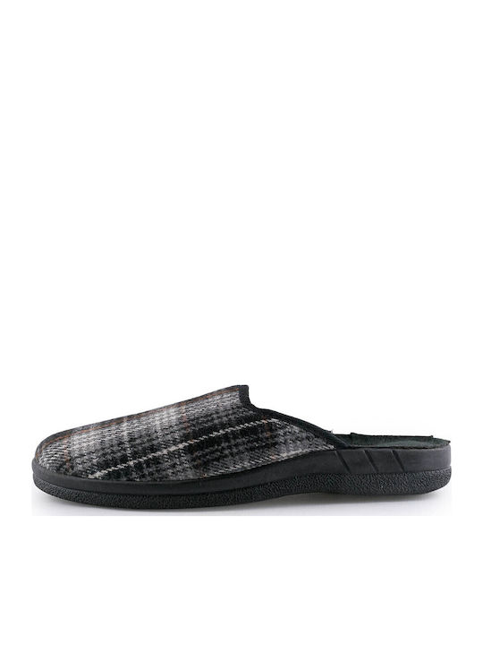 Men's Printed Slippers Black