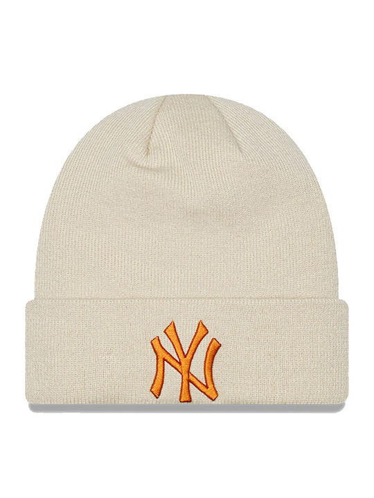 New Era York Yankees League Essential Beanie Männer Beanie Gestrickt in Beige Farbe