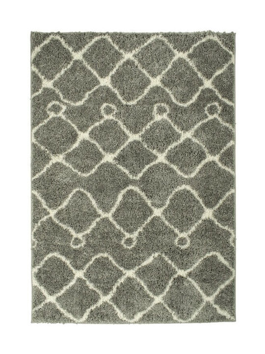 Koulis Carpets Puffy 9970A Modern Bedroom Rug Set Gray 86-04-1000 3 Pieces