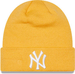New Era League Essentials Knitted Beanie Cap Yellow 60284972