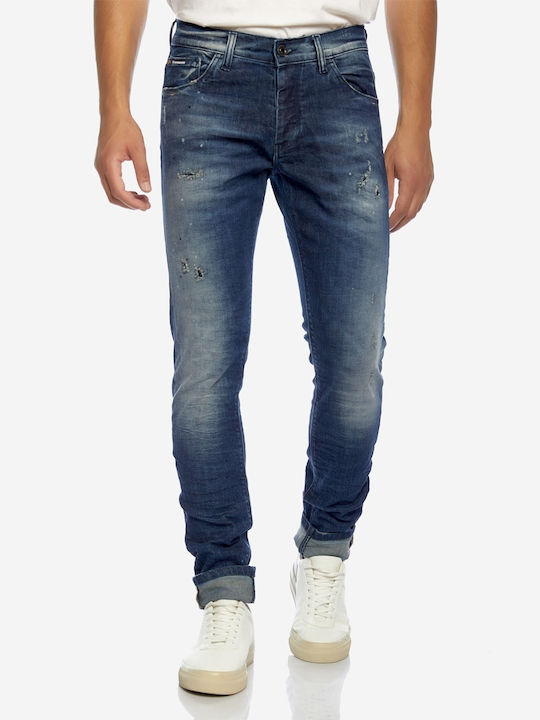 Men's Jeans Pants Elastic with Slim Fit Blue
