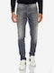 Men's Jeans Pants Elastic with Slim Fit Gray