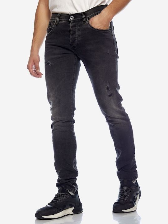 Men's Jeans Pants Elastic with Slim Fit Black