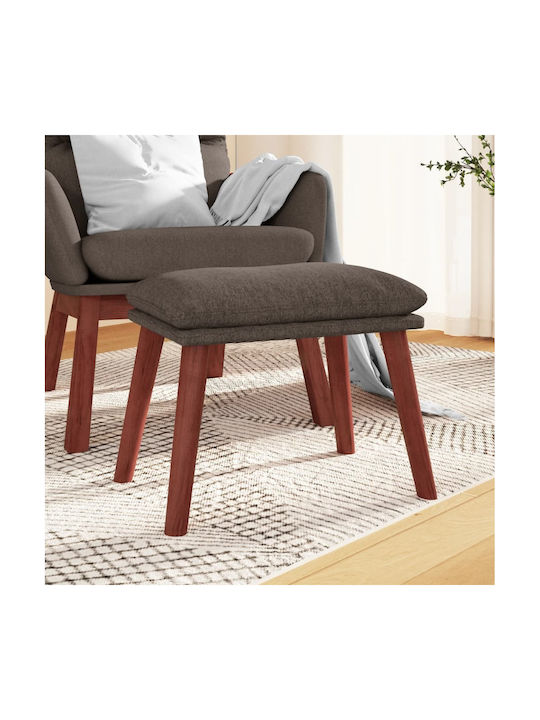 Stool Footstool Upholstered with Fabric Taupe 4...