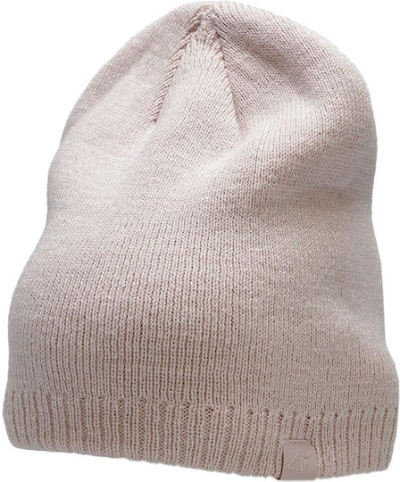 Beanie Unisex Σκούφος Πλεκτός σε Ροζ χρώμα