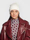 Beanie Unisex Knitted Beanie in Ecru Color