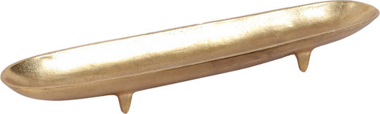 InTheBox Simon Dekorative Platte Oval Aluminium Gold 1Stück 43x9x5cm