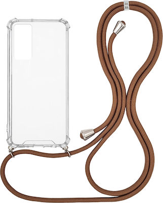 Sonique Armor Clear Silicone Back Cover with Strap Transparent / Brown (Xiaomi 12 / 12X)