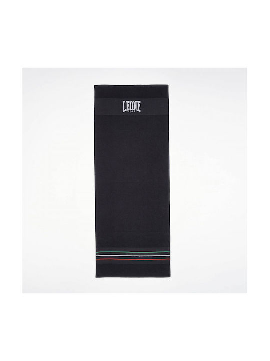 Leone Flag Black Gym Towel 100x40cm AC921