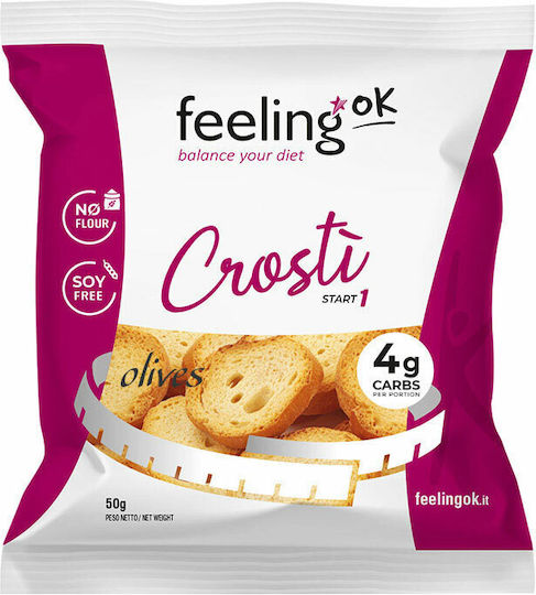 FeelingOk Croutons Oat Protein with Olives 50gr