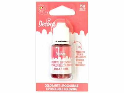 Decora Υγρό Χρώμα Ζαχαροπλαστικής Liposoluble Coloring Pink 15gr