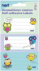 Next Notebook Labels Owls 30pcs