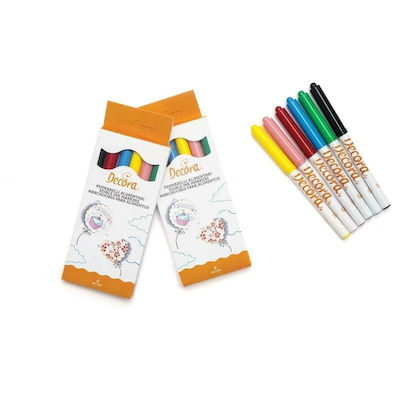 Decora Food Colouring Liquid Multicolour Pen 6pcs