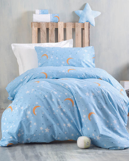 Rythmos Elektrische Gitarren Kinderdecke Einzel mit Kissenbezug Moonlight Blue 160x240cm