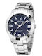 Nautica Pacific Beach Men's Watch 46mm Battery with Silver Metal Bracelet