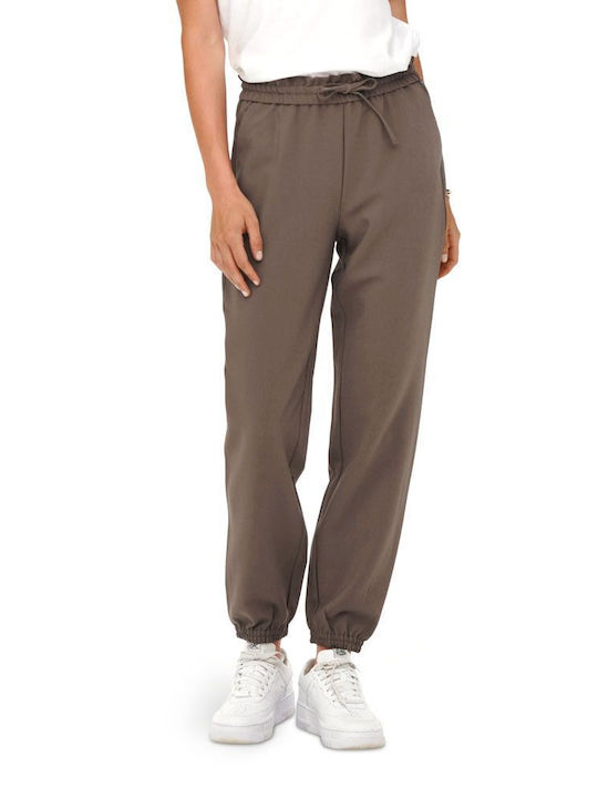 Only Damen-Sweatpants Jogger Braun