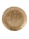 JK Home Decoration Christmas Platter Glass Gold D32cm.