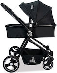 Asalvo Copenhague Verstellbar 2 in 1 Baby Kinderwagen Geeignet für Neugeborene Schwarz 7.5kg