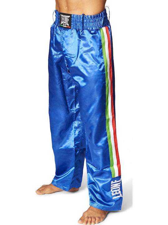Leone Full Contact Bărbați Pantaloni Kickboxing Albastru