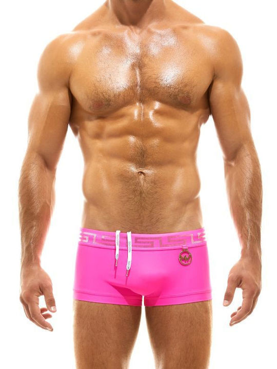 Modus Vivendi Herren Badebekleidung Shorts Fuchsie mit Mustern