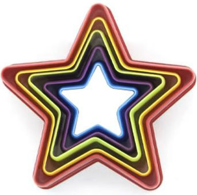 Spring Plastic Star-Shaped Cookie Cutter 5pcs