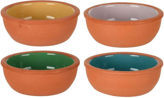 Excellent Houseware Servierschüssel Rund Keramik mit Durchmesser 10.4cm 4Stück