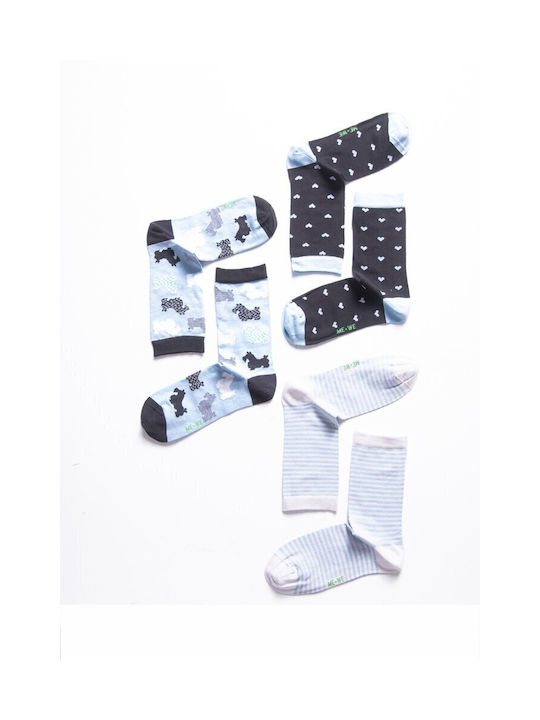 ME-WE Women's Socks with Design Multicolour 3 Pack