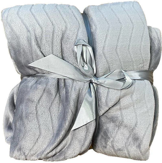 Chios Hellas Soft 35056 Κουβέρτα Fleece Μονή 150x200εκ. Γκρι