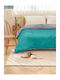 Madi Neve Velvet Blanket for Sofa 125x170cm Petrol Blue / Grey
