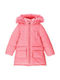 Kinderjacken & Winterjacken Langes Gesteppt mit Futter & Kapuze Rosa