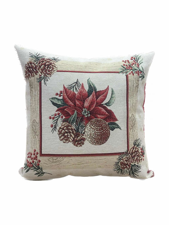 Linea Home Christmas Decorative Square Pillowca...