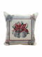 Linea Home Weihnachtsdekorativer Kissenbezug Quadratisch Xmas Box Silver 45x45cm