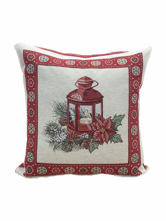 Linea Home Xmas Light Χριστουγεννιάτικη Διακοσμητική Μαξιλαροθήκη Τετράγωνη Πολύχρωμη 45x45εκ.