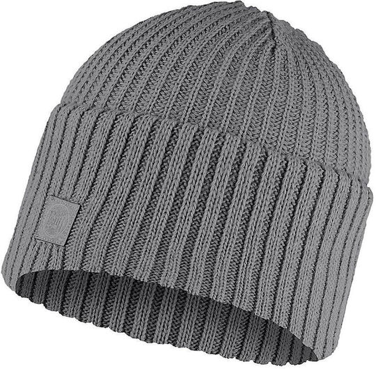 Rutger Beanie Unisex Beanie with Rib Knit in Gray color