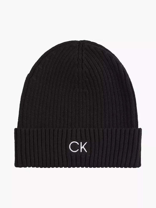 Calvin Klein Beanie Männer Beanie mit Rippstrick in Schwarz Farbe