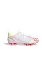 adidas Predator Edge.4 FxG Low Football Shoes with Cleats Cloud White / Solar Yellow / Power Blue