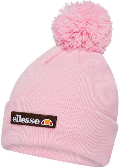 Pasteria Pom Pom Beanie Γυναικείος Σκούφος Πλεκτός σε Ροζ χρώμα
