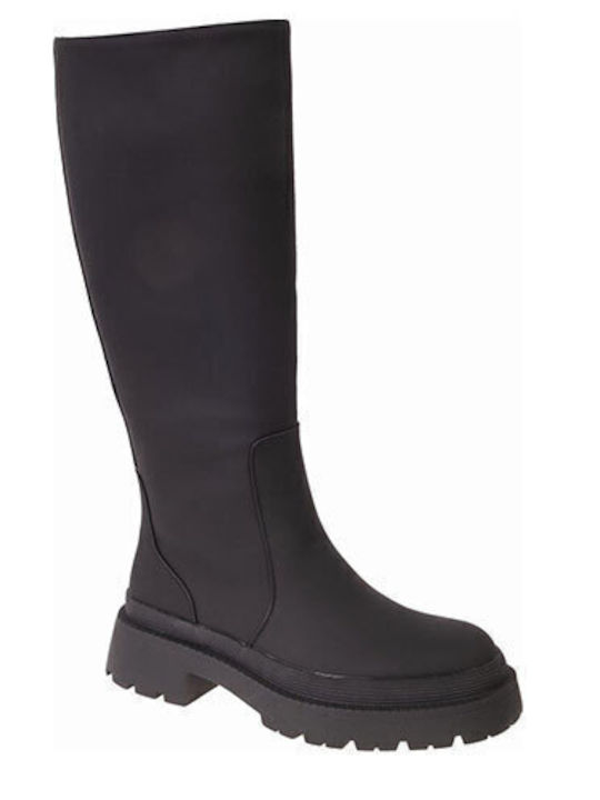 Synthetic Leather Women's Boots Black