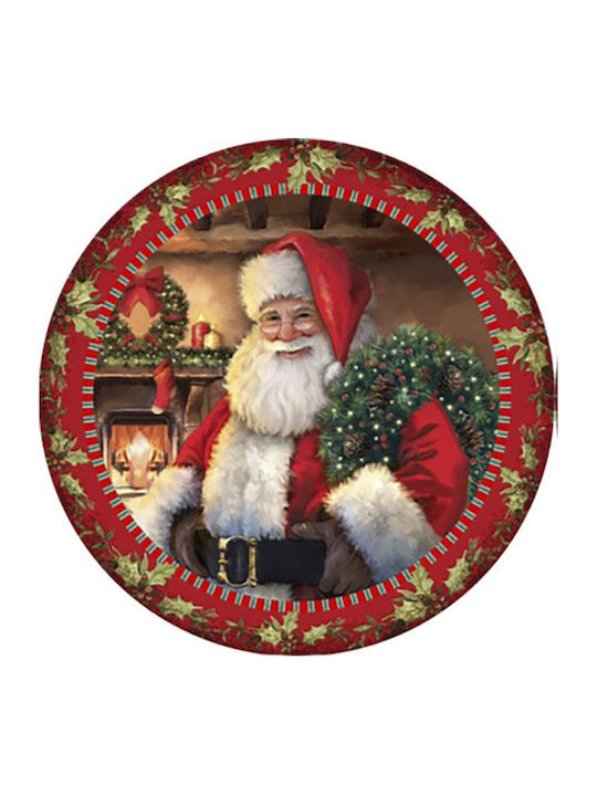 Iliadis Weihnachtliche Teller Kunststoff Rot L40xB40xD40cm.