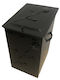 Ξ-7 Metallic Firewood Box 53x40x33cm Black