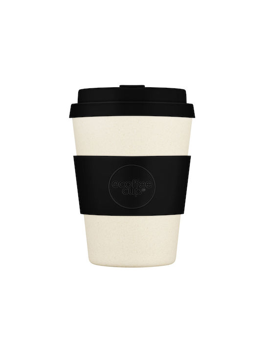 Ecoffee Cup Plastic Cup with Lid Black 350ml