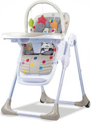 Asalvo Manet Windmill Foldable Baby Highchair with Plastic Frame & Fabric Seat Beige