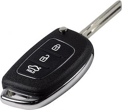 Hyundai Κέλυφος Κλειδιού Αυτοκινήτου με Λάμα Αναδιπλούμενο με 3 Κουμπιά για Hyundai / Kia