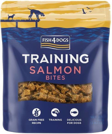 Fish4Dogs Adult Salmon Bites Λιχουδιές Εκπαίδευσης Σκύλου με Σολομό 80gr