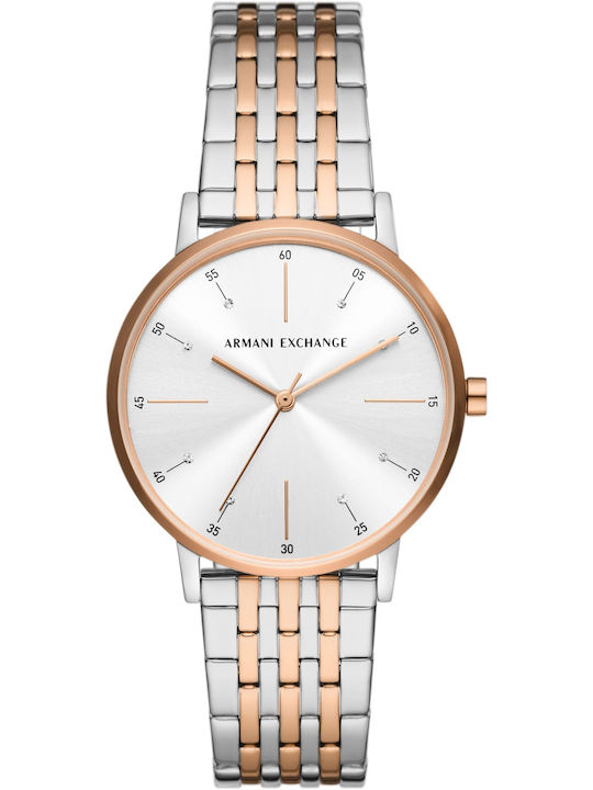 Armani Exchange Lady Ρολόι Μπαταρίας με Μεταλλικό Μπρασελέ Armani Exchange Lady Ρολόι Μπαταρίας με Μεταλλικό Μπρασελέ